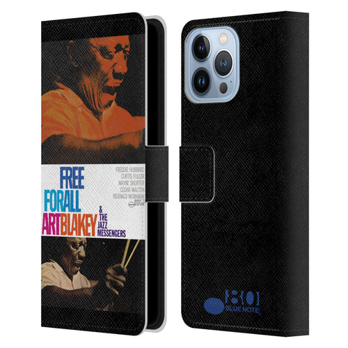 Blue Note Records Albums Art Blakey Free For All Leather Book Wallet Case Cover For Apple iPhone 13 Pro Max