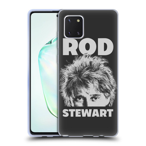 Rod Stewart Art Black And White Soft Gel Case for Samsung Galaxy Note10 Lite