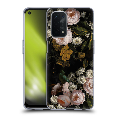 UtArt Antique Flowers Roses And Baby's Breath Soft Gel Case for OPPO A54 5G