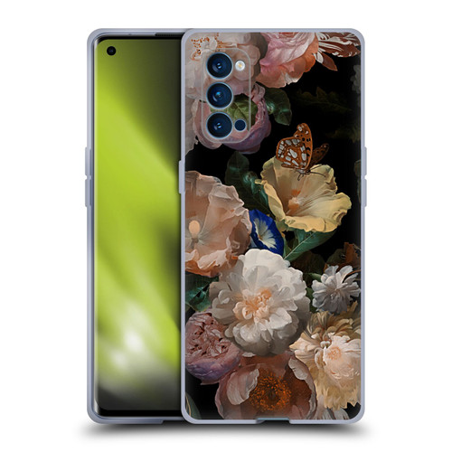 UtArt Antique Flowers Botanical Beauty Soft Gel Case for OPPO Reno 4 Pro 5G
