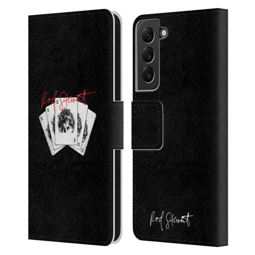 Rod Stewart Art Poker Hand Leather Book Wallet Case Cover For Samsung Galaxy S22+ 5G