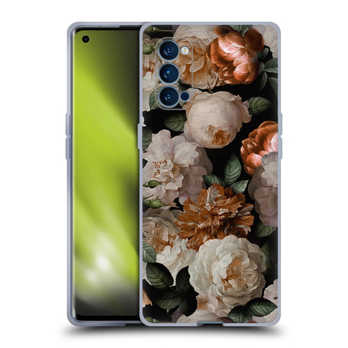 UtArt Antique Flowers Carnations And Garden Roses Soft Gel Case for OPPO Reno 4 Pro 5G