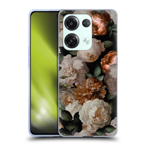 UtArt Antique Flowers Carnations And Garden Roses Soft Gel Case for OPPO Reno8 Pro