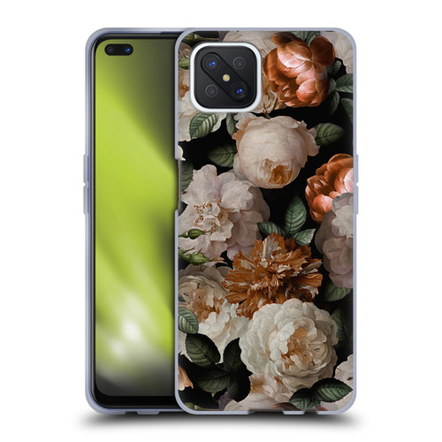 UtArt Antique Flowers Carnations And Garden Roses Soft Gel Case for OPPO Reno4 Z 5G