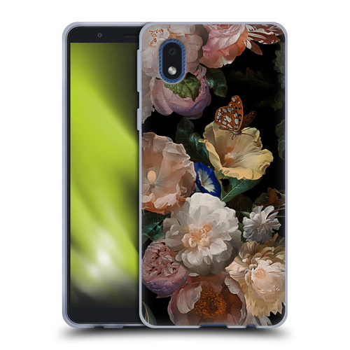 UtArt Antique Flowers Botanical Beauty Soft Gel Case for Samsung Galaxy A01 Core (2020)