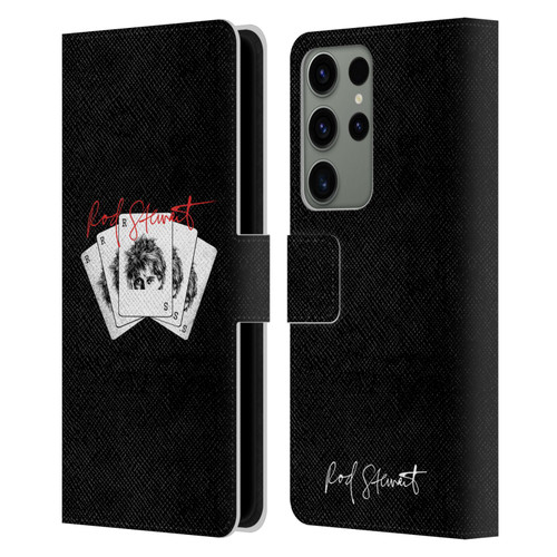 Rod Stewart Art Poker Hand Leather Book Wallet Case Cover For Samsung Galaxy S23 Ultra 5G