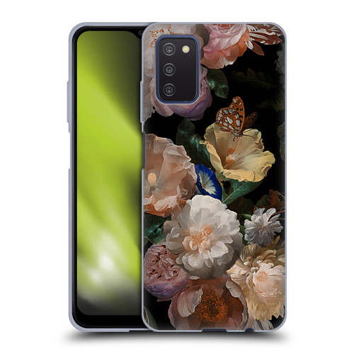 UtArt Antique Flowers Botanical Beauty Soft Gel Case for Samsung Galaxy A03s (2021)