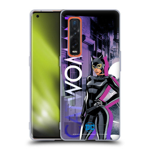 DC Women Core Compositions Catwoman Soft Gel Case for OPPO Find X2 Pro 5G