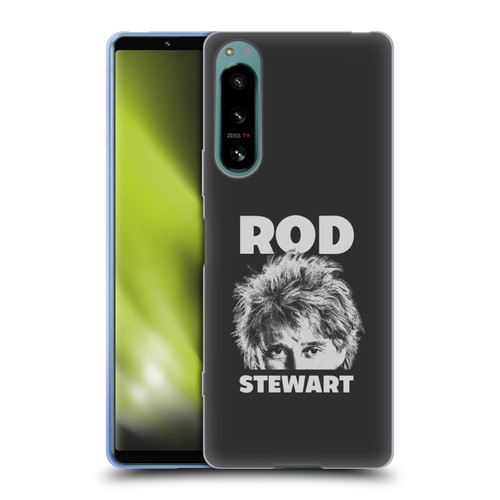 Rod Stewart Art Black And White Soft Gel Case for Sony Xperia 5 IV
