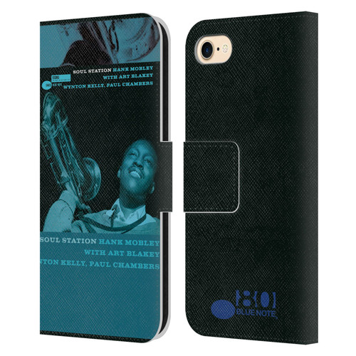 Blue Note Records Albums Hunk Mobley Soul Station Leather Book Wallet Case Cover For Apple iPhone 7 / 8 / SE 2020 & 2022