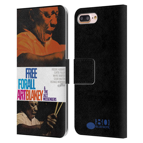 Blue Note Records Albums Art Blakey Free For All Leather Book Wallet Case Cover For Apple iPhone 7 Plus / iPhone 8 Plus