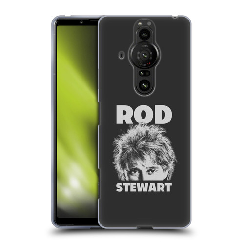 Rod Stewart Art Black And White Soft Gel Case for Sony Xperia Pro-I