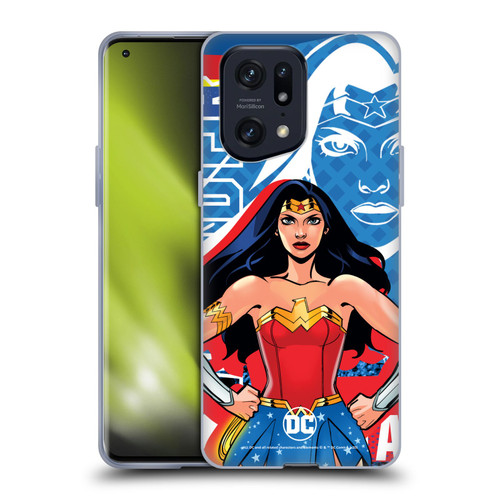 DC Women Core Compositions Wonder Woman Soft Gel Case for OPPO Find X5 Pro