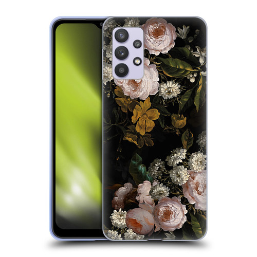 UtArt Antique Flowers Roses And Baby's Breath Soft Gel Case for Samsung Galaxy A32 5G / M32 5G (2021)
