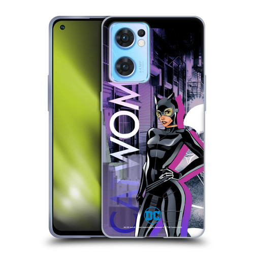 DC Women Core Compositions Catwoman Soft Gel Case for OPPO Reno7 5G / Find X5 Lite