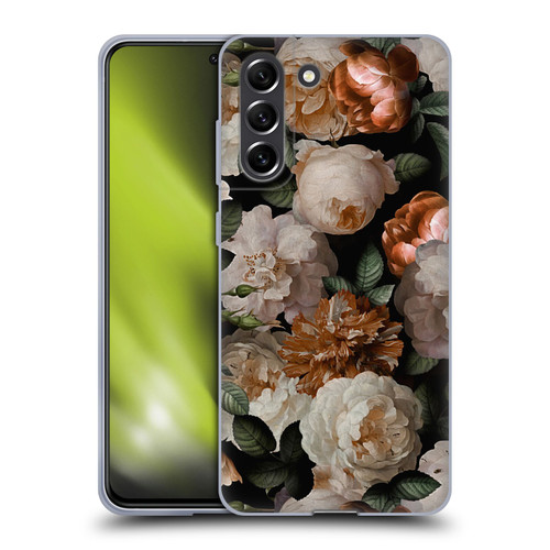 UtArt Antique Flowers Carnations And Garden Roses Soft Gel Case for Samsung Galaxy S21 FE 5G
