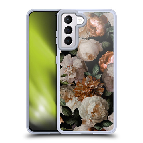 UtArt Antique Flowers Carnations And Garden Roses Soft Gel Case for Samsung Galaxy S21 5G