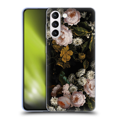UtArt Antique Flowers Roses And Baby's Breath Soft Gel Case for Samsung Galaxy S21+ 5G
