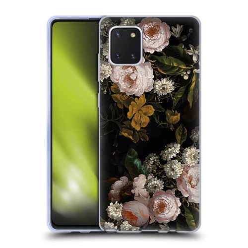 UtArt Antique Flowers Roses And Baby's Breath Soft Gel Case for Samsung Galaxy Note10 Lite