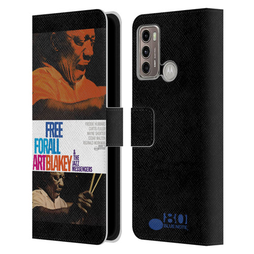 Blue Note Records Albums Art Blakey Free For All Leather Book Wallet Case Cover For Motorola Moto G60 / Moto G40 Fusion