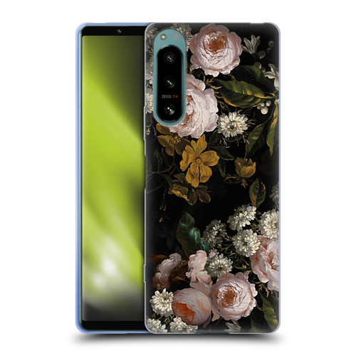 UtArt Antique Flowers Roses And Baby's Breath Soft Gel Case for Sony Xperia 5 IV