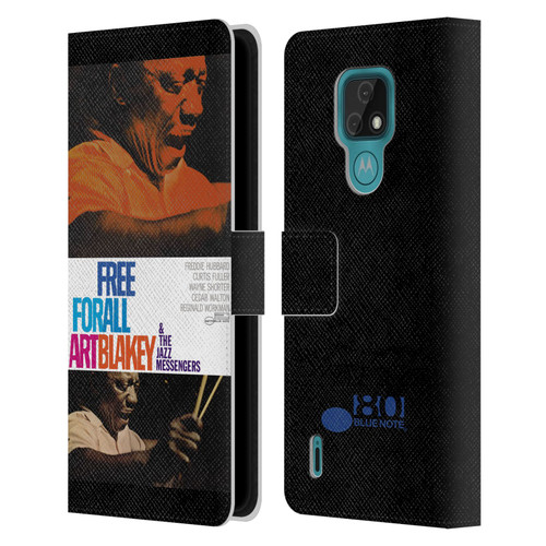 Blue Note Records Albums Art Blakey Free For All Leather Book Wallet Case Cover For Motorola Moto E7