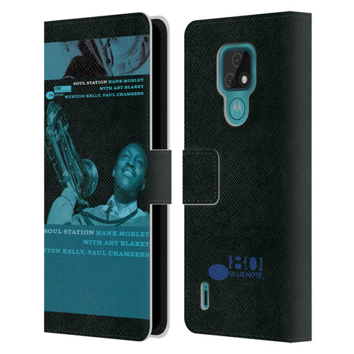 Blue Note Records Albums Hunk Mobley Soul Station Leather Book Wallet Case Cover For Motorola Moto E7