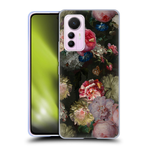 UtArt Antique Flowers Bouquet Soft Gel Case for Xiaomi 12 Lite