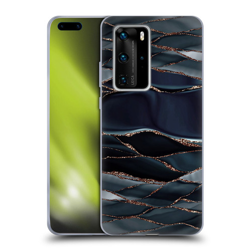 UtArt Dark Night Marble Waves Soft Gel Case for Huawei P40 Pro / P40 Pro Plus 5G