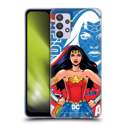 DC Women Core Compositions Wonder Woman Soft Gel Case for Samsung Galaxy A32 5G / M32 5G (2021)