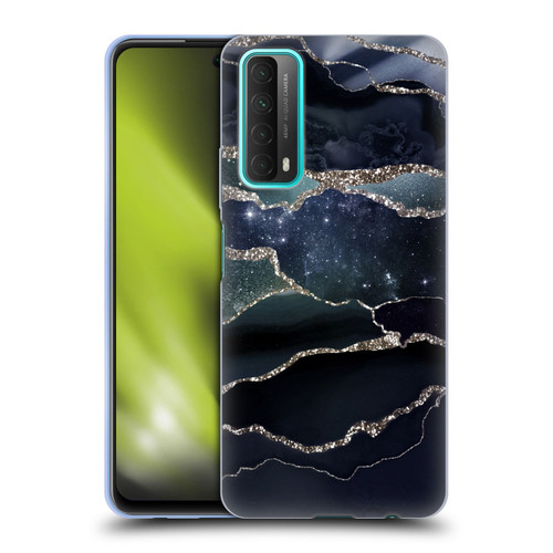 UtArt Dark Night Marble Silver Midnight Sky Soft Gel Case for Huawei P Smart (2021)