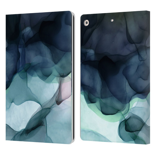 UtArt Dark Night Marble Heavy Smoke Leather Book Wallet Case Cover For Apple iPad 10.2 2019/2020/2021