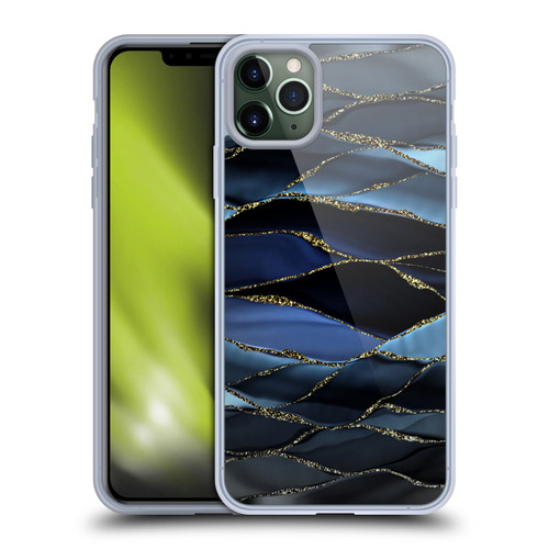 UtArt Dark Night Marble Deep Sparkle Waves Soft Gel Case for Apple iPhone 11 Pro Max