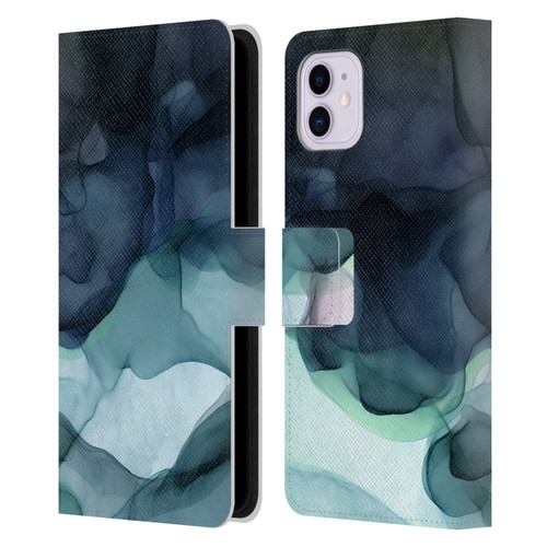 UtArt Dark Night Marble Heavy Smoke Leather Book Wallet Case Cover For Apple iPhone 11