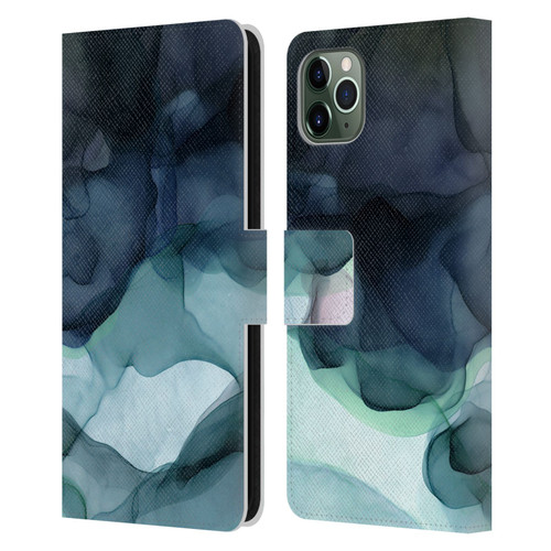 UtArt Dark Night Marble Heavy Smoke Leather Book Wallet Case Cover For Apple iPhone 11 Pro Max