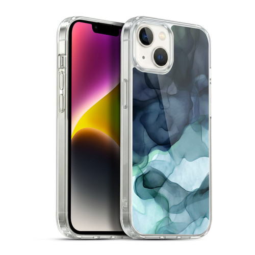 UtArt Dark Night Marble Heavy Smoke Soft Gel Case for Apple iPhone 14 Plus & MagSafe