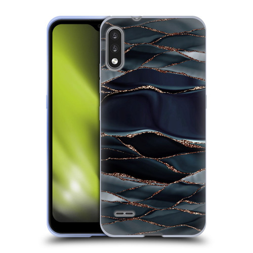 UtArt Dark Night Marble Waves Soft Gel Case for LG K22