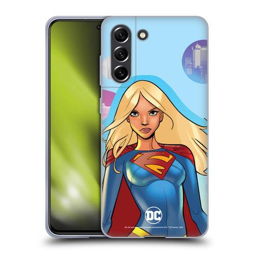 DC Women Core Compositions Supergirl Soft Gel Case for Samsung Galaxy S21 FE 5G