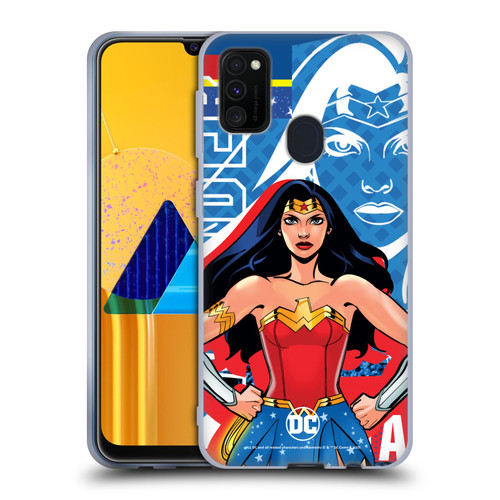 DC Women Core Compositions Wonder Woman Soft Gel Case for Samsung Galaxy M30s (2019)/M21 (2020)