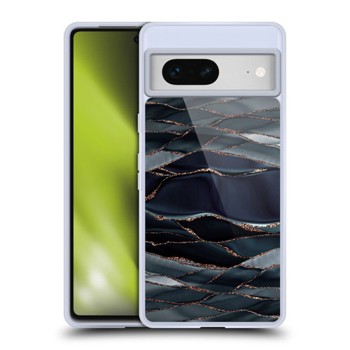 UtArt Dark Night Marble Waves Soft Gel Case for Google Pixel 7