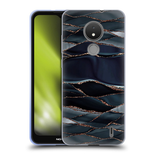 UtArt Dark Night Marble Waves Soft Gel Case for Nokia C21