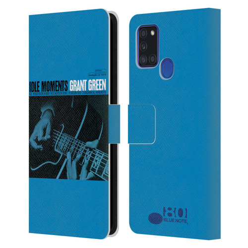 Blue Note Records Albums Grant Green Idle Moments Leather Book Wallet Case Cover For Samsung Galaxy A21s (2020)