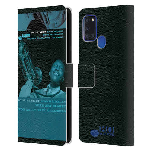 Blue Note Records Albums Hunk Mobley Soul Station Leather Book Wallet Case Cover For Samsung Galaxy A21s (2020)