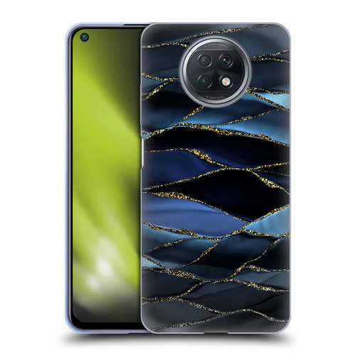 UtArt Dark Night Marble Deep Sparkle Waves Soft Gel Case for Xiaomi Redmi Note 9T 5G