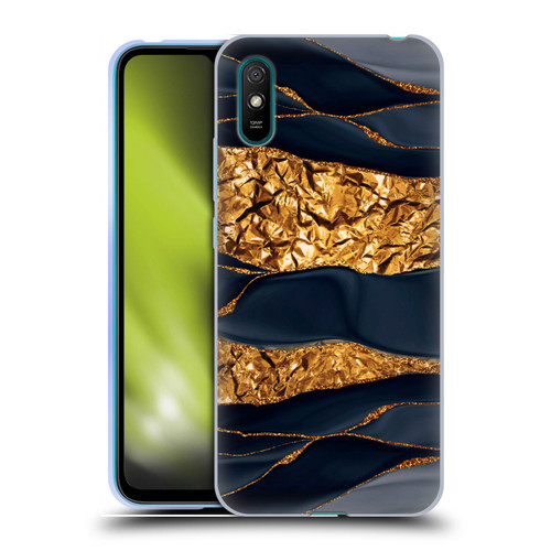 UtArt Dark Night Marble Gold Foil And Ink Soft Gel Case for Xiaomi Redmi 9A / Redmi 9AT