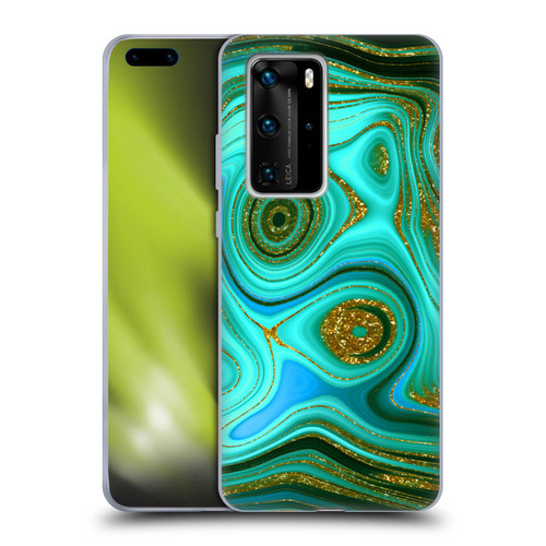 UtArt Malachite Emerald Liquid Gem Soft Gel Case for Huawei P40 Pro / P40 Pro Plus 5G