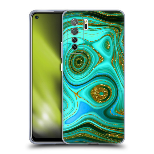 UtArt Malachite Emerald Liquid Gem Soft Gel Case for Huawei Nova 7 SE/P40 Lite 5G