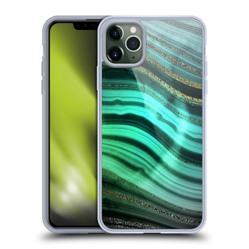 UtArt Malachite Emerald Glitter Gradient Soft Gel Case for Apple iPhone 11 Pro Max