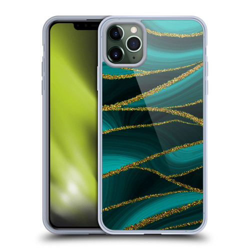 UtArt Malachite Emerald Turquoise Shimmers Soft Gel Case for Apple iPhone 11 Pro Max