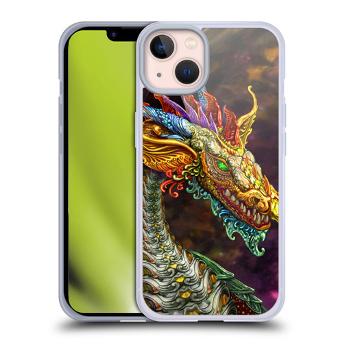Myles Pinkney Mythical Silver Dragon Soft Gel Case for Apple iPhone 13